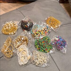 Beaded and Shell Assorted Necklaces - Multicolor